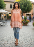 NWT One World Tiered Ruffled Tank