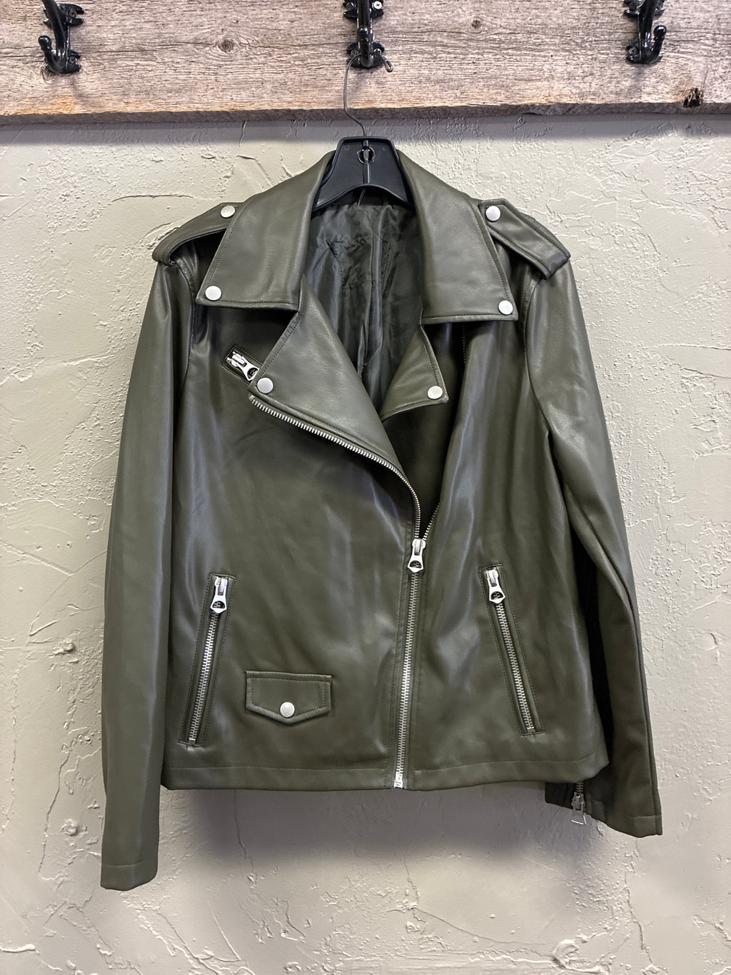 NWOT Faux Leather Moto jacket