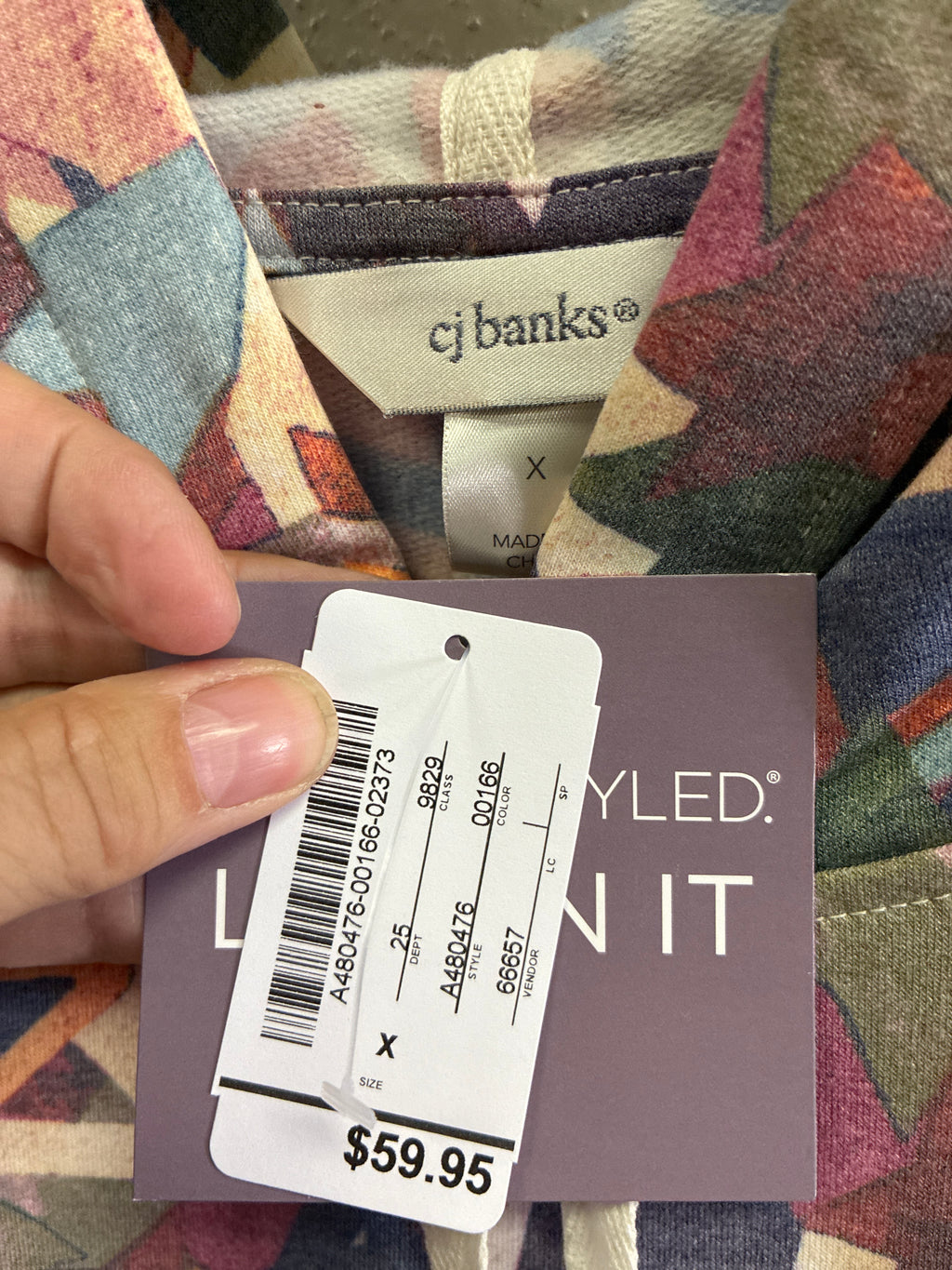 NWT CJ Banks Knit Seamed Hoodie (org$60)