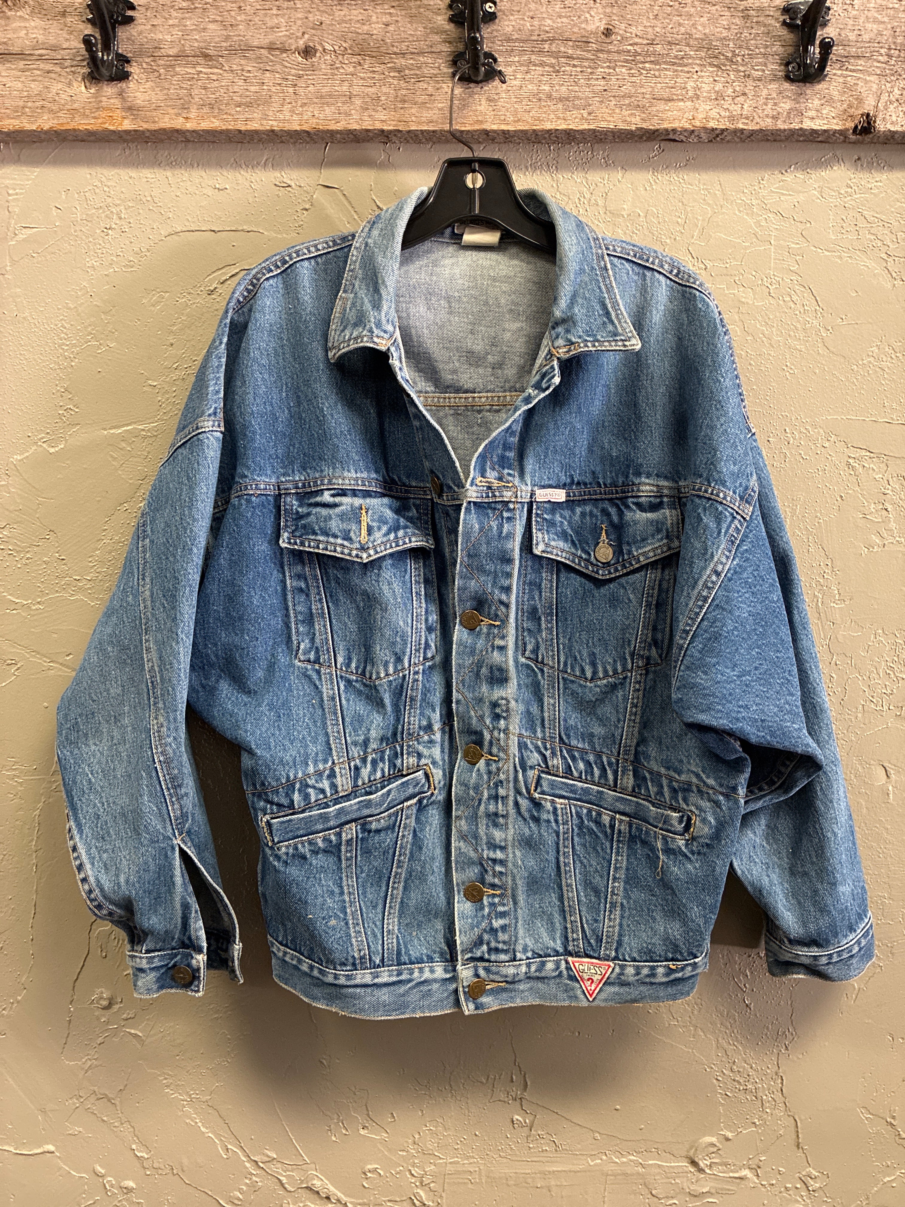 Vtg 80s Georges Marciano GUESS Denim Jacket