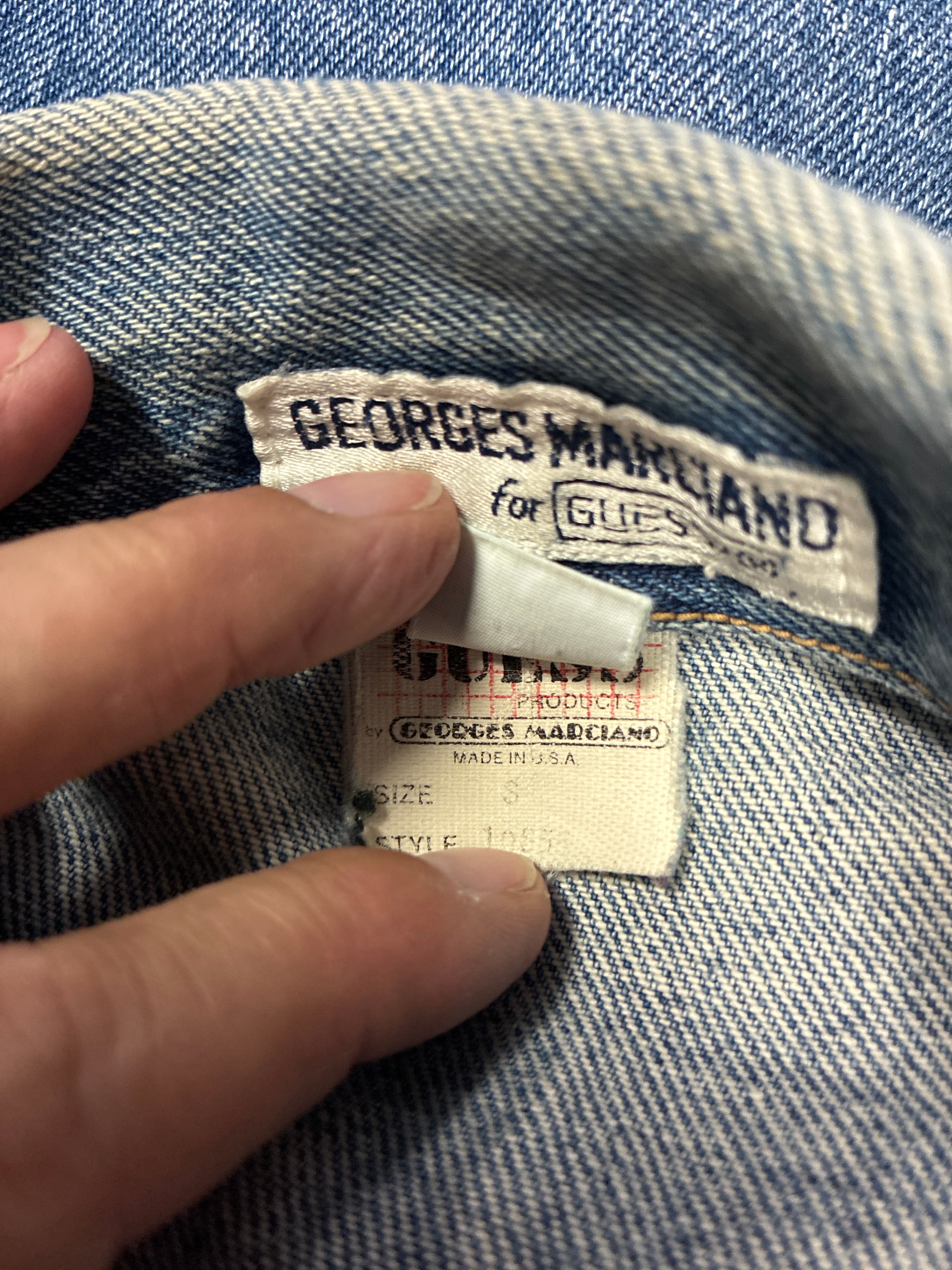Vtg 80s Georges Marciano GUESS Denim Jacket