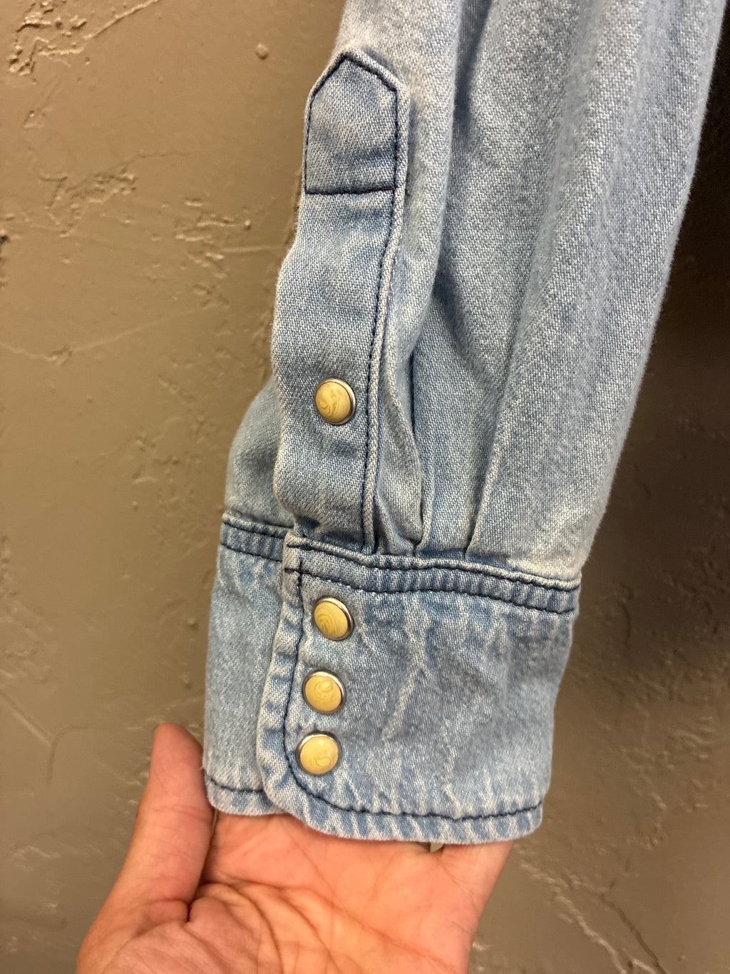 NWT Lee Bleached Crop Western Snap Shirt (org$60)
