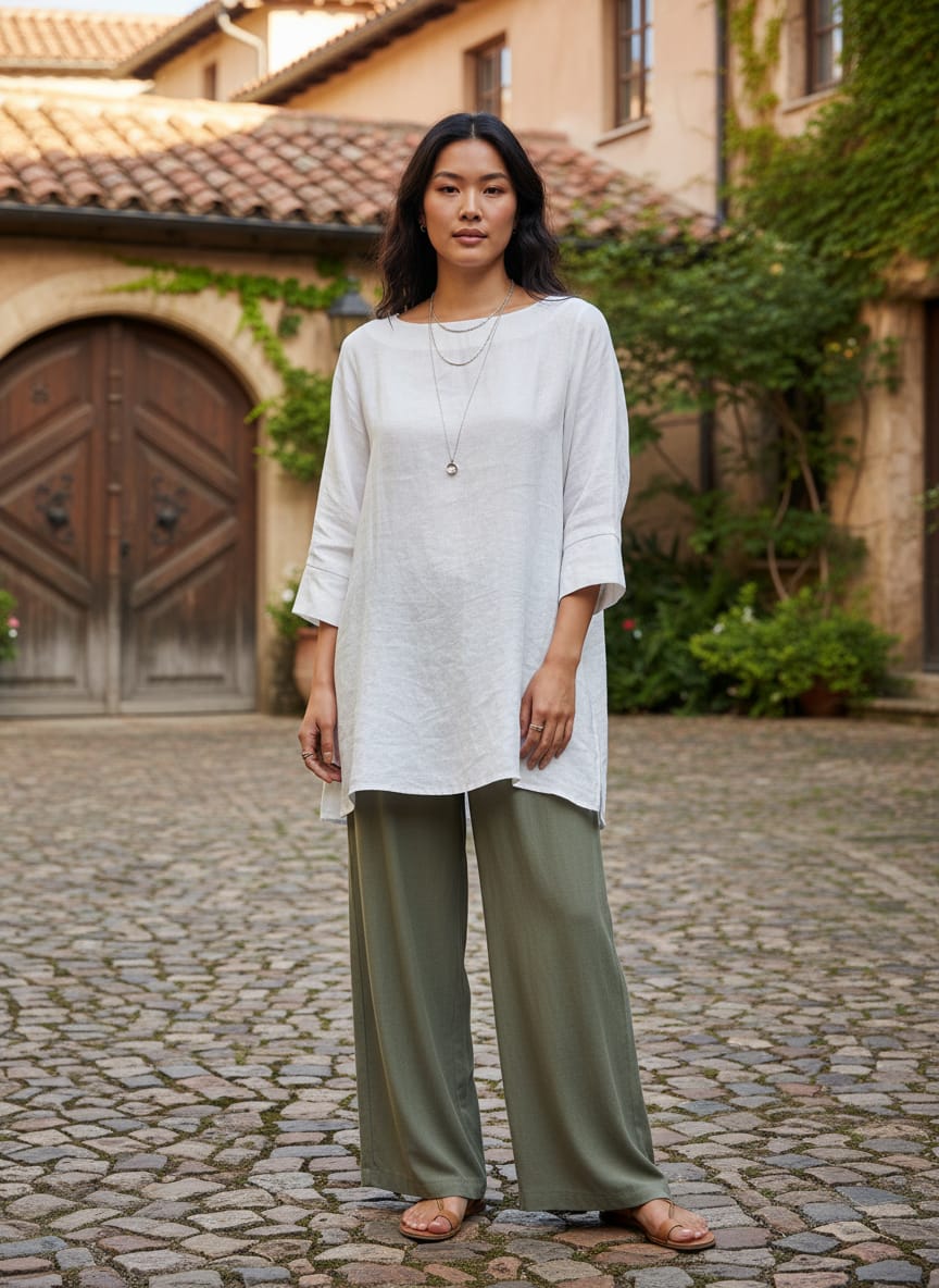 Charlotte Kellogg Linen Tunic (org$225)