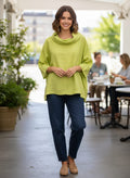 LIV Linen Cowl Neck Top (org$118)