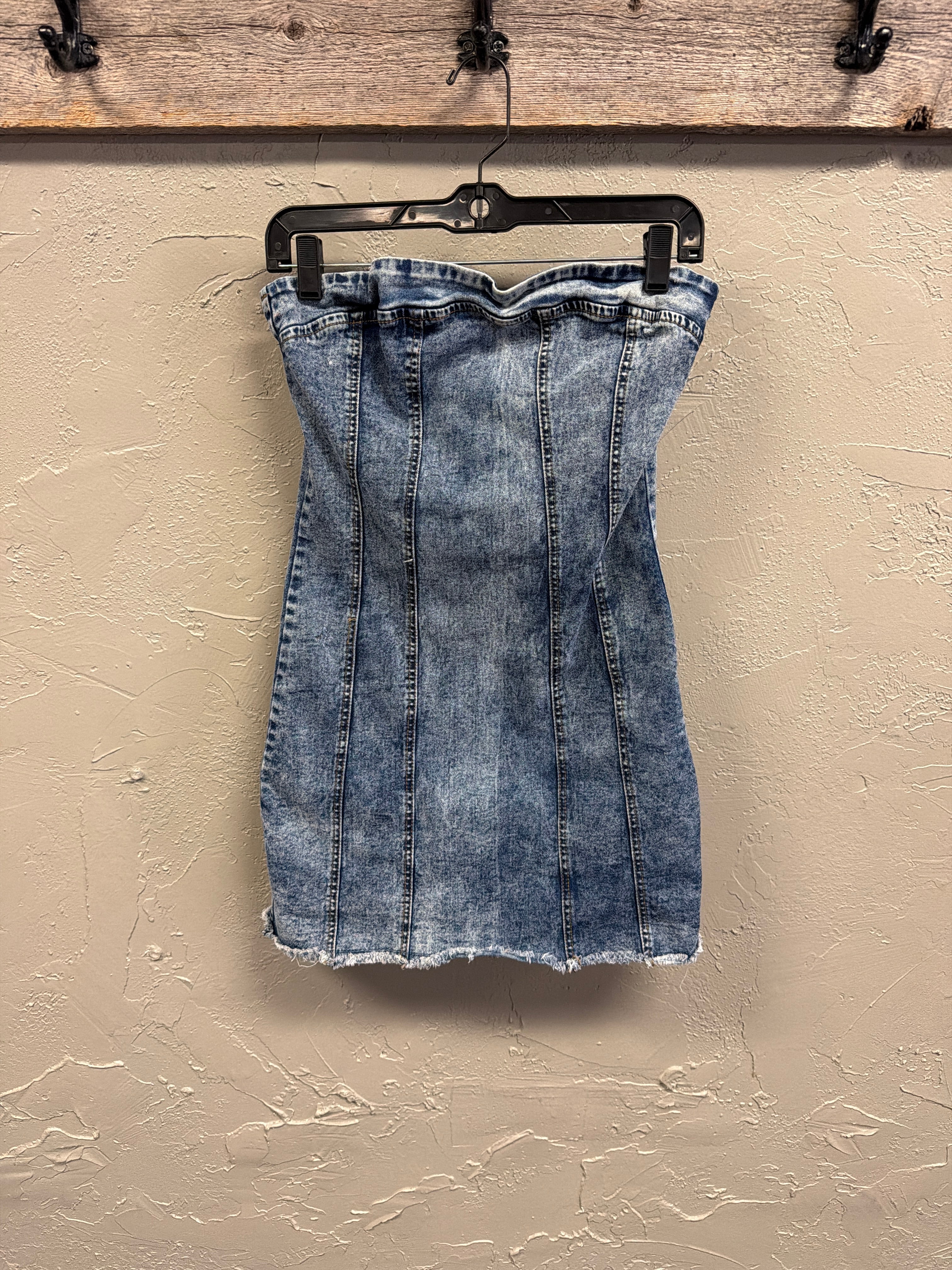 Refuge Strapless Denim Mini Dress