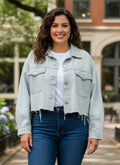 Daisy Pintuck Denim Jacket