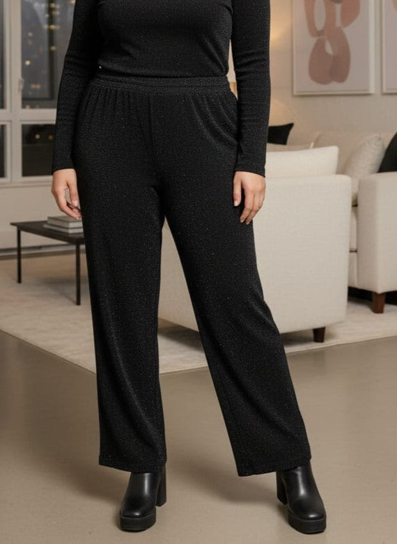 Midnight Shimmer Elastic Waist Pant