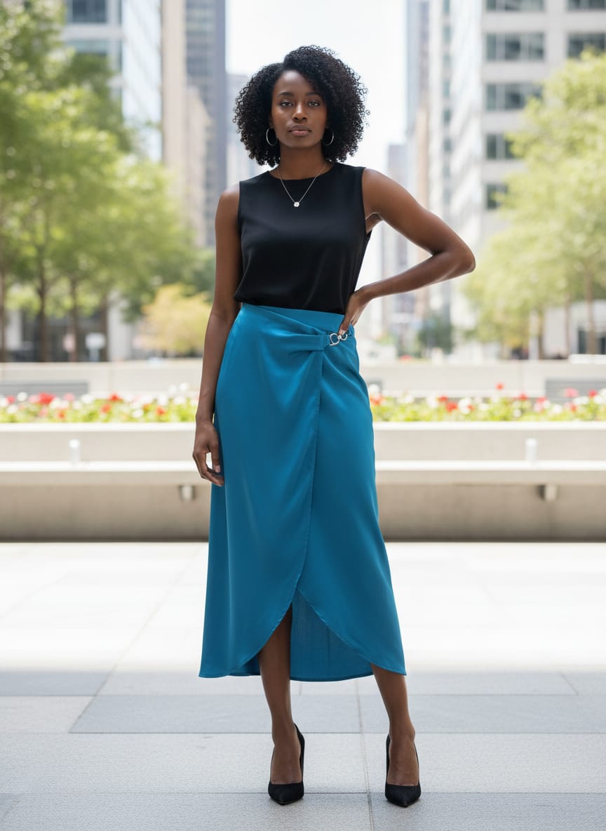 Anne Klein Faux Wrap Skirt (org$89)