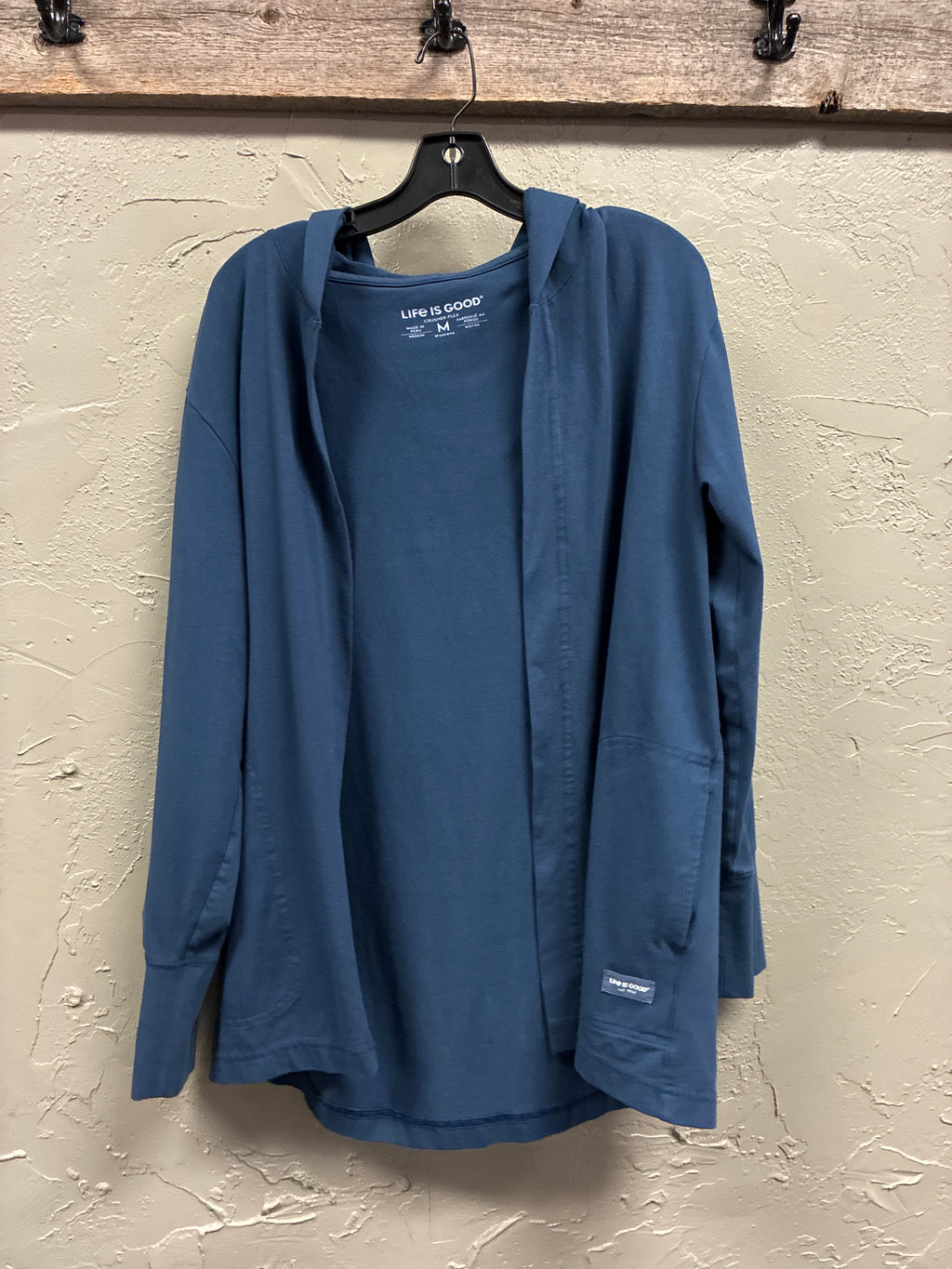 Life is Good Hooded Cardigan (org$70)