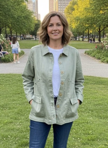 NWOT Any Body Stretch Twill Jacket (org$80)