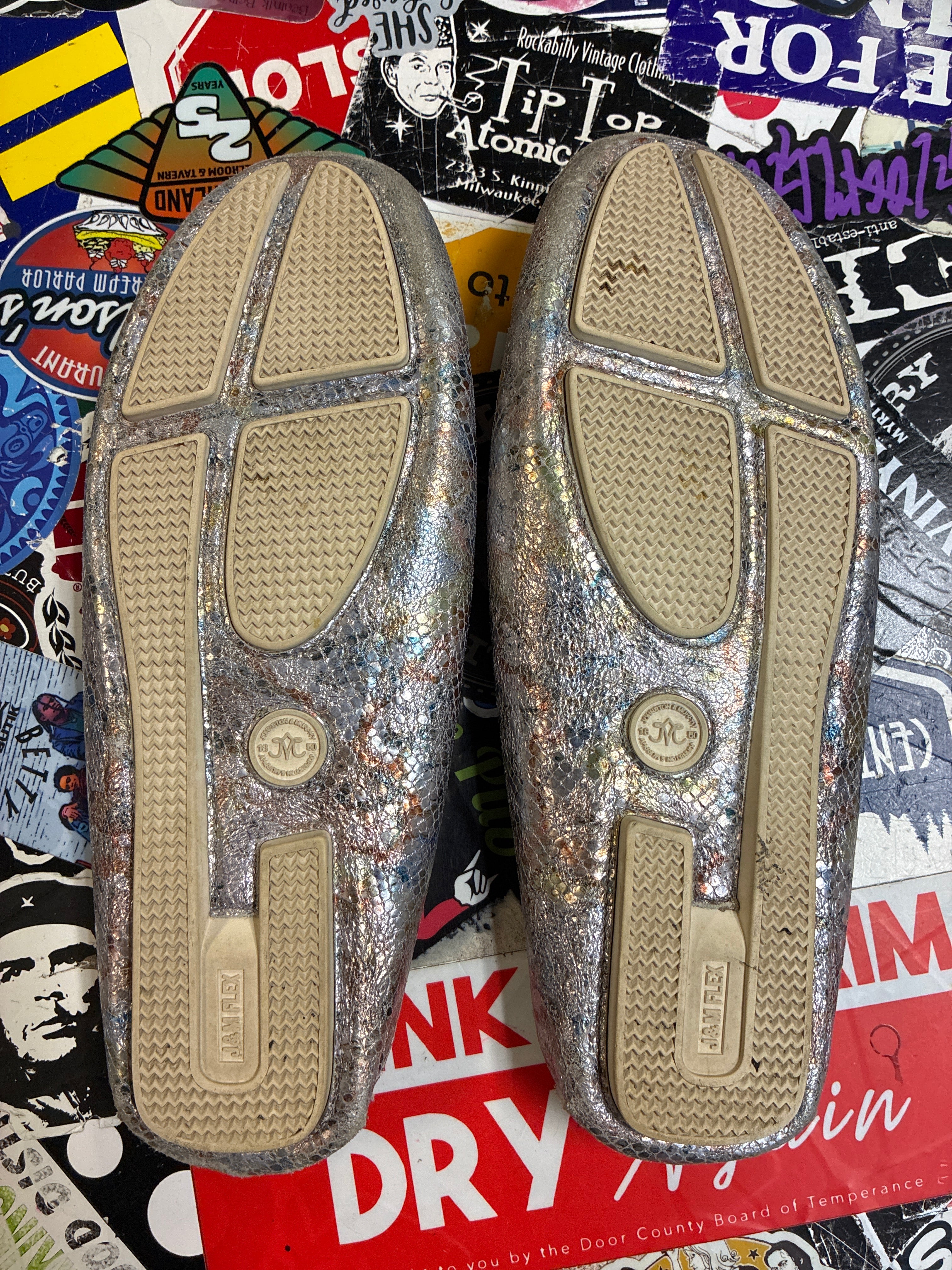 Johnston&Murphy Metallic Snakeskin Loafer (org$158)