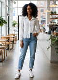 NWT Adiva Eyelet Long Sleeve Top (org$58)