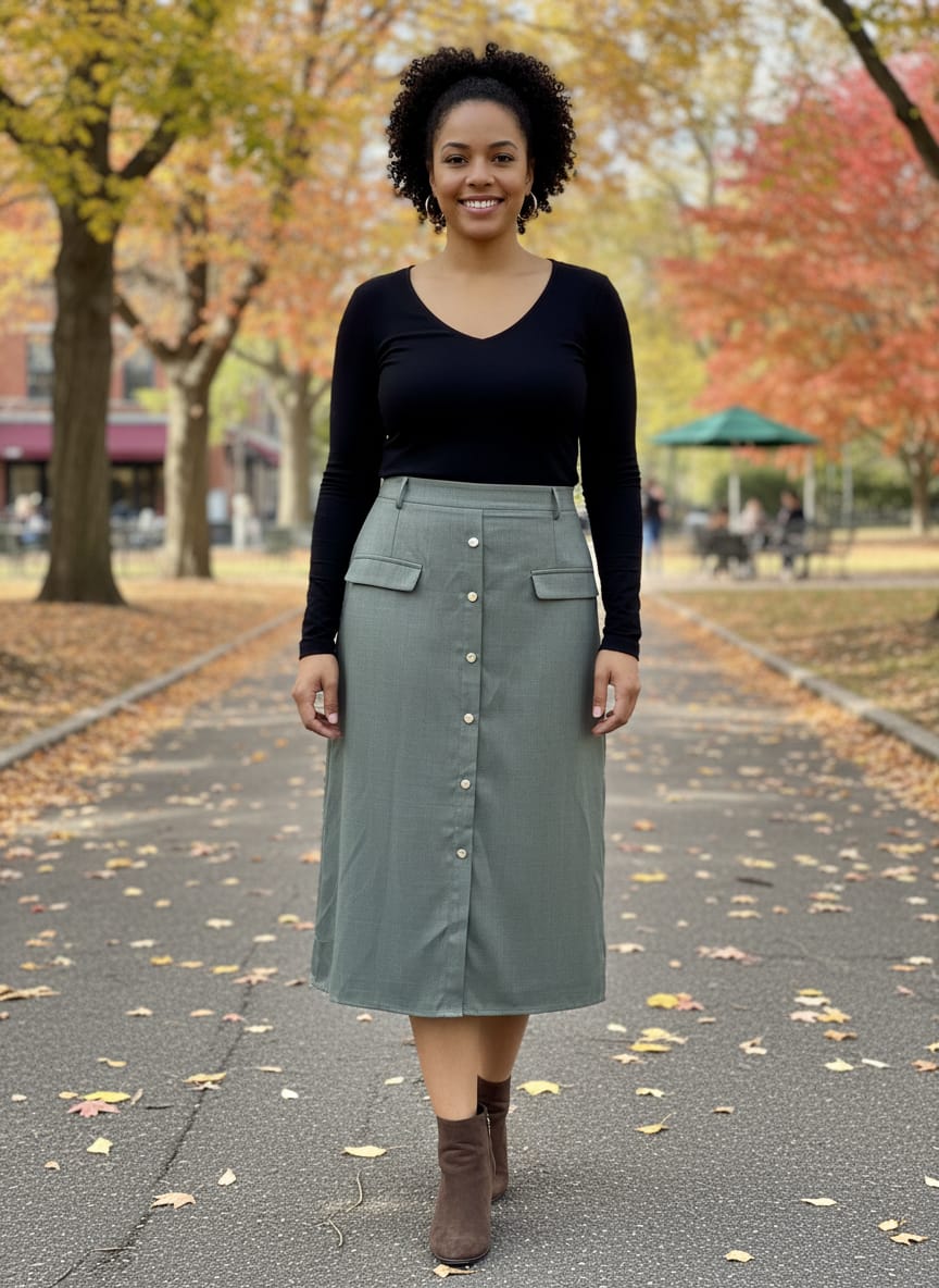 Utility Midi Skirt