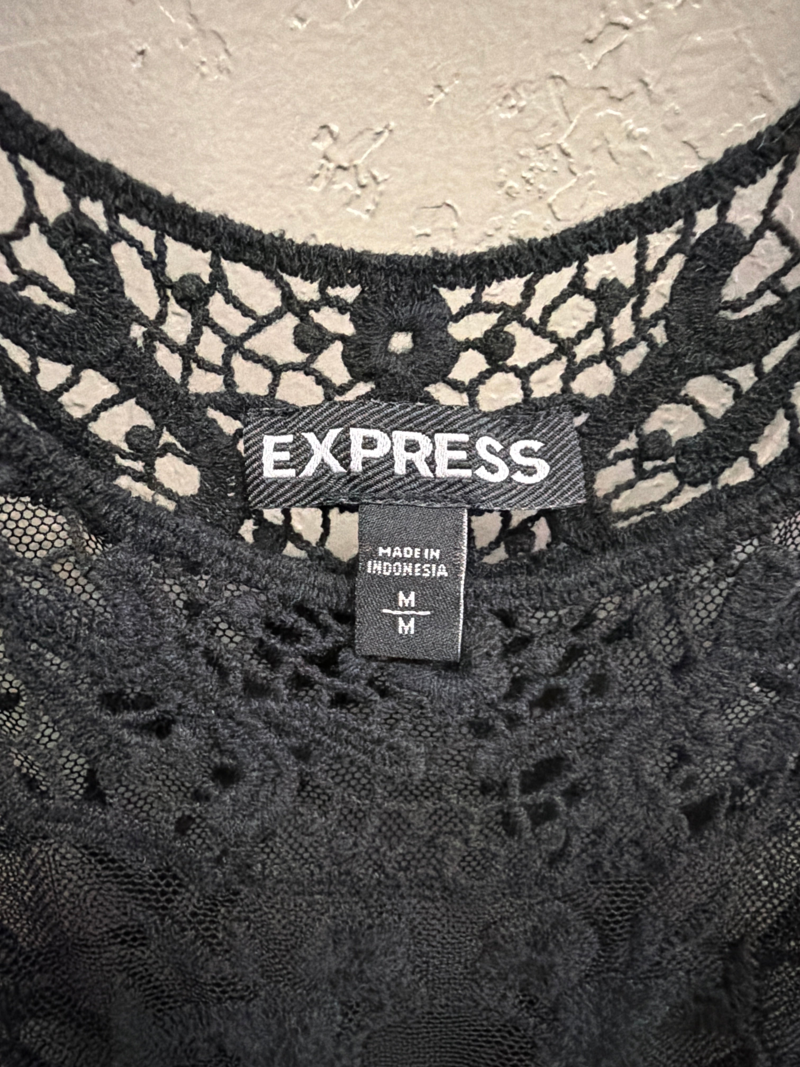 EXPRESS Sheer Crochet Tank