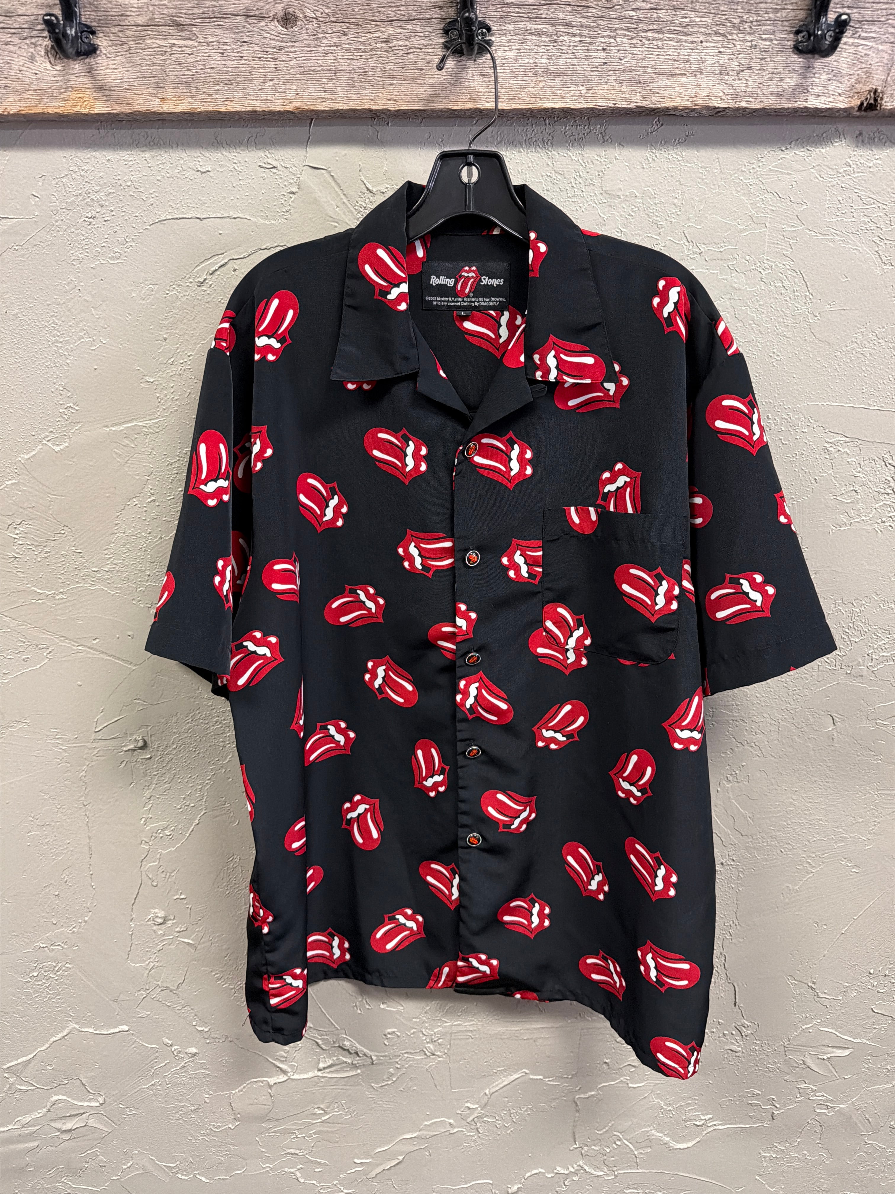 Vtg Rollings Stones Camp Shirt