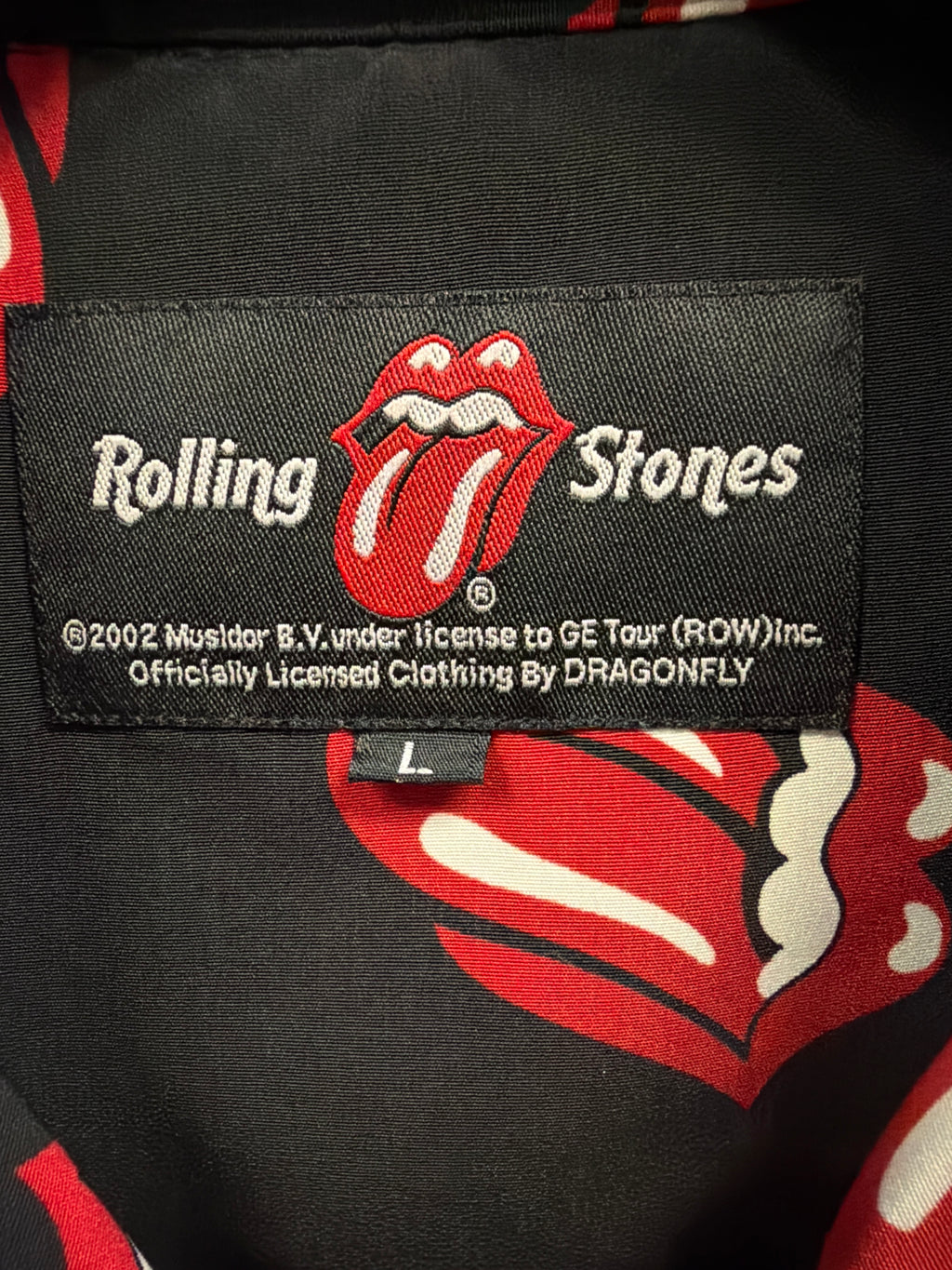 Vtg Rollings Stones Camp Shirt
