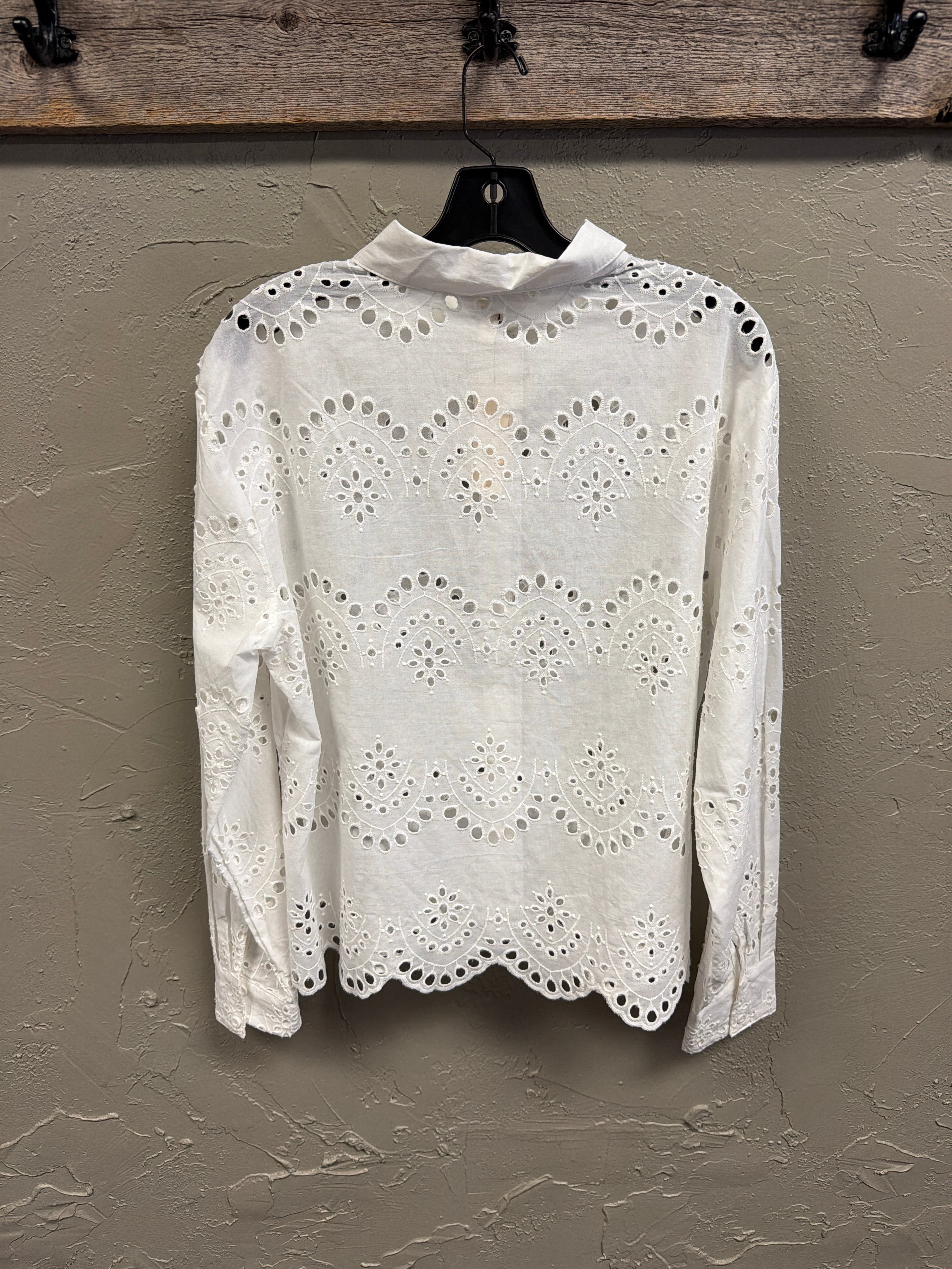 NWT Adiva Eyelet Long Sleeve Top (org$58)