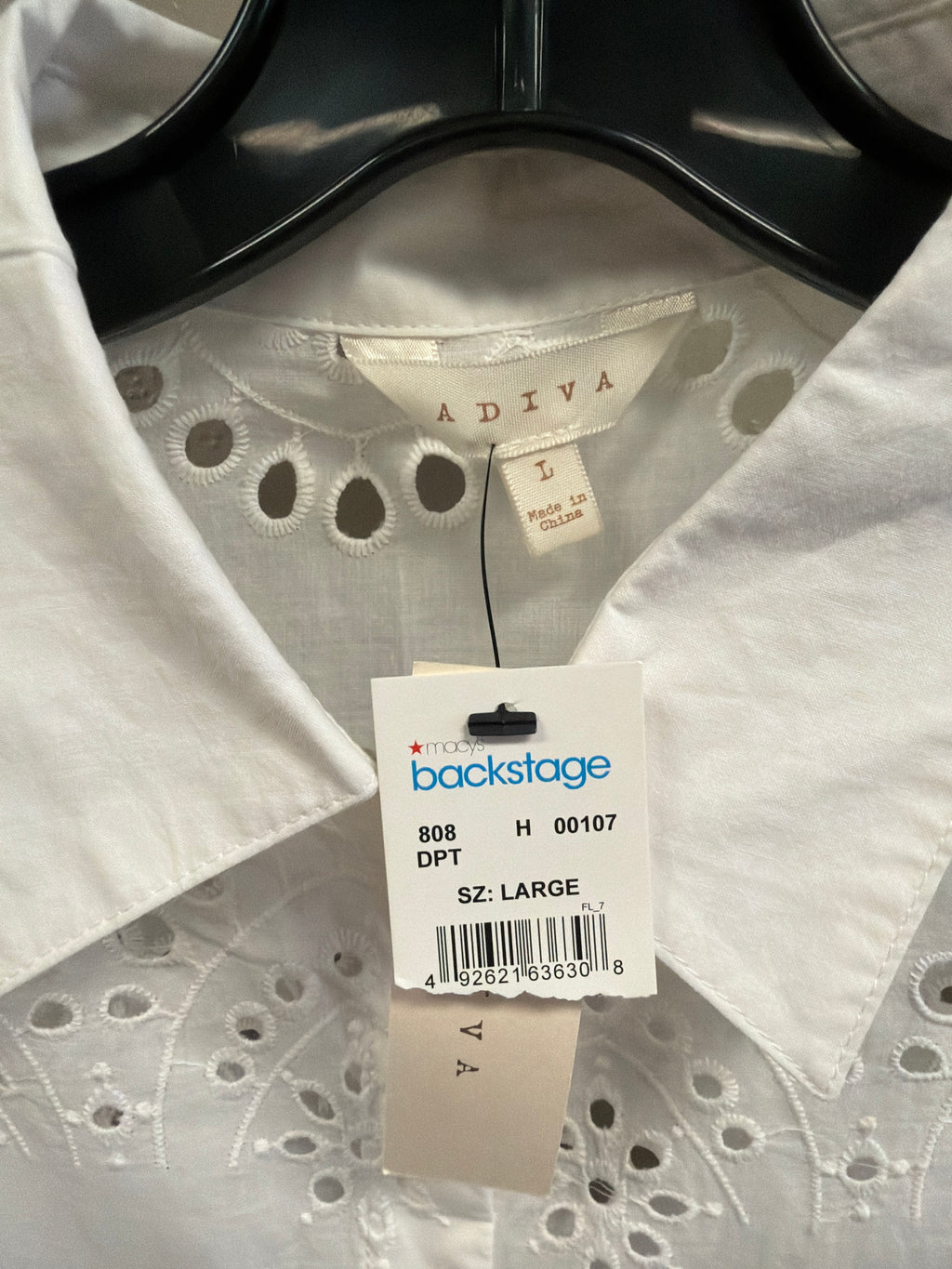 NWT Adiva Eyelet Long Sleeve Top (org$58)