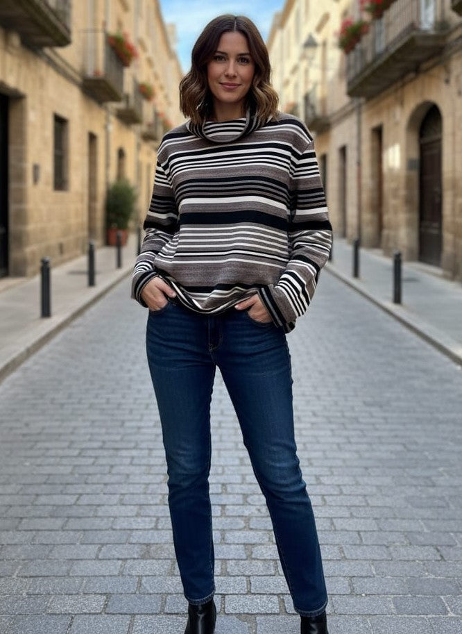 Vtg Cowl-Neck Pullover