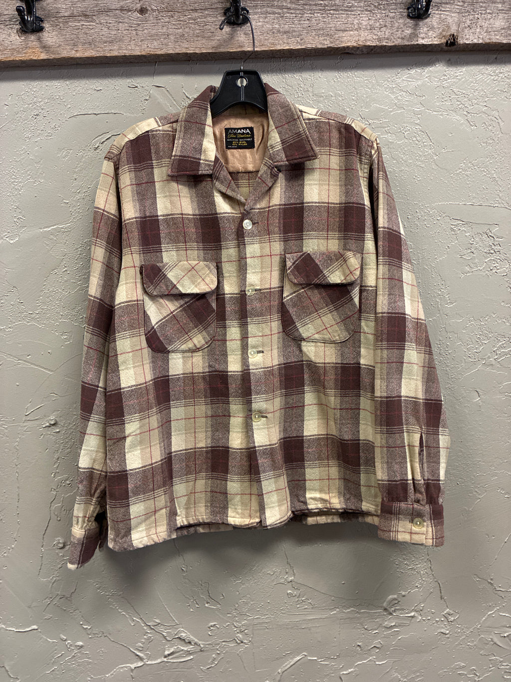Vtg Amana Washable Wool Shacket