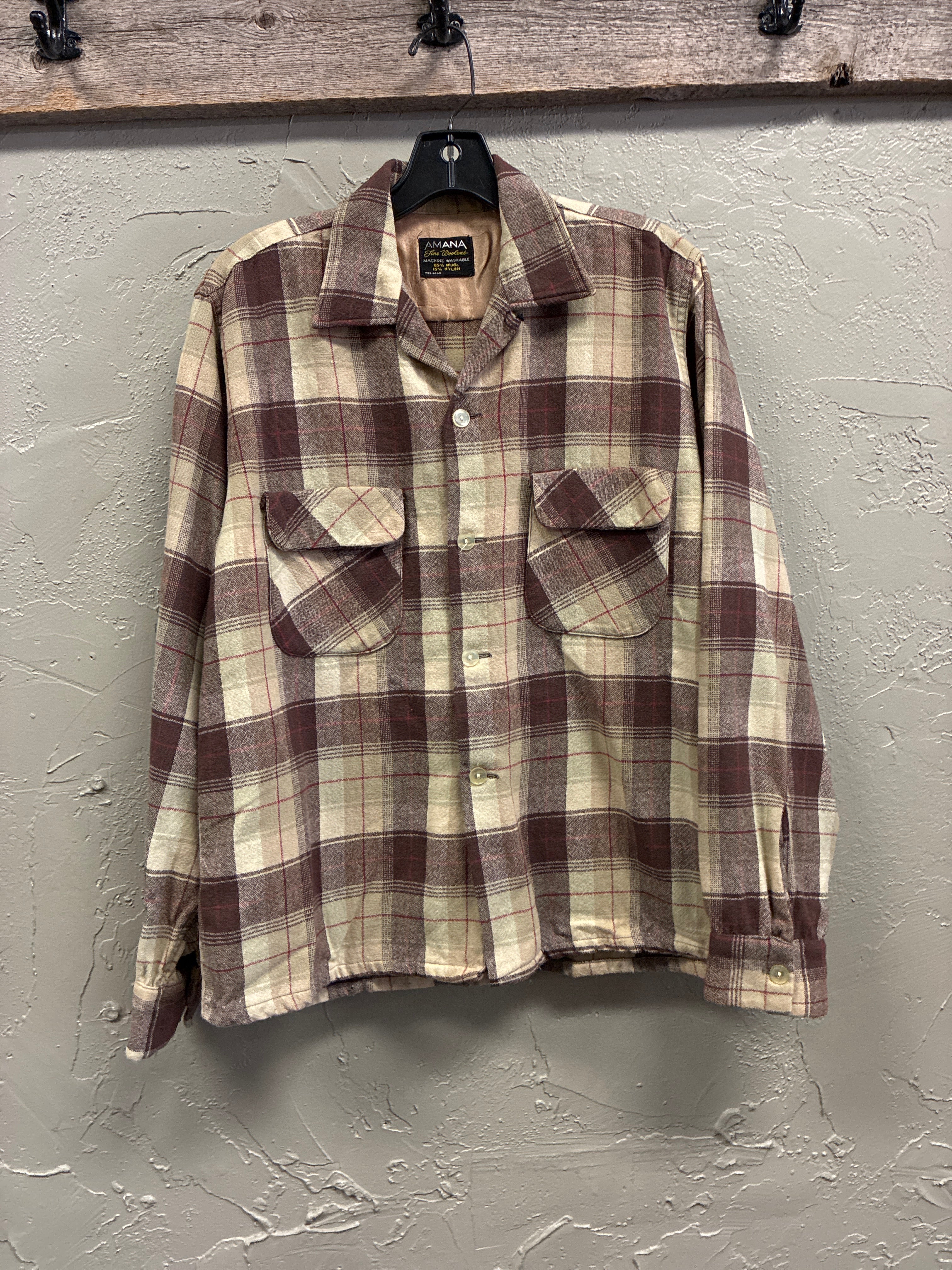 Vtg Amana Washable Wool Shacket