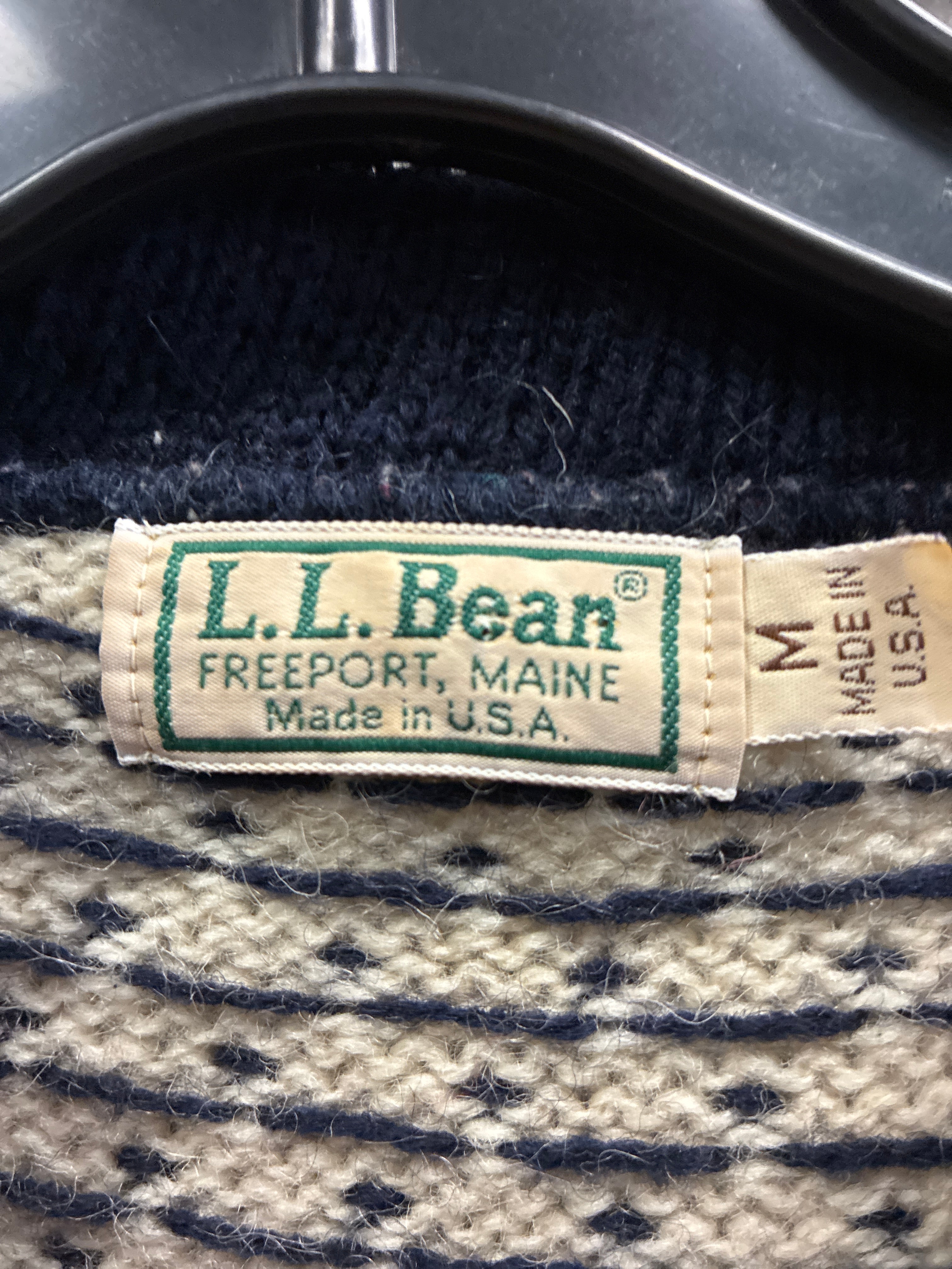 Vtg LL Bean Nordic Fair Isle Sweater