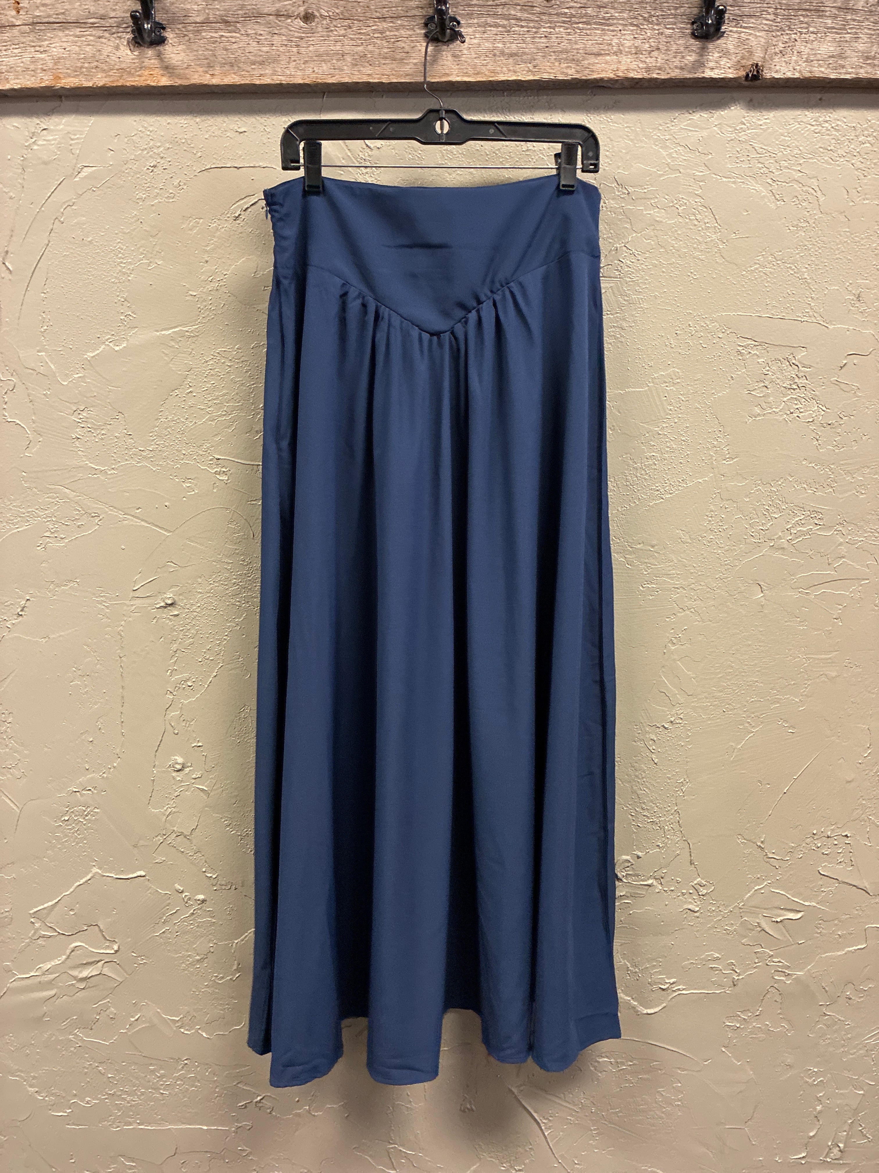 Pleated V-Yoke Maxi Dress