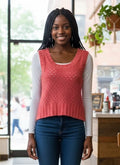 Hand-Knit Open-Stitch Sweater Vest