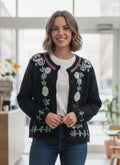 Vtg Forenza Embellished Sequin Cardigan