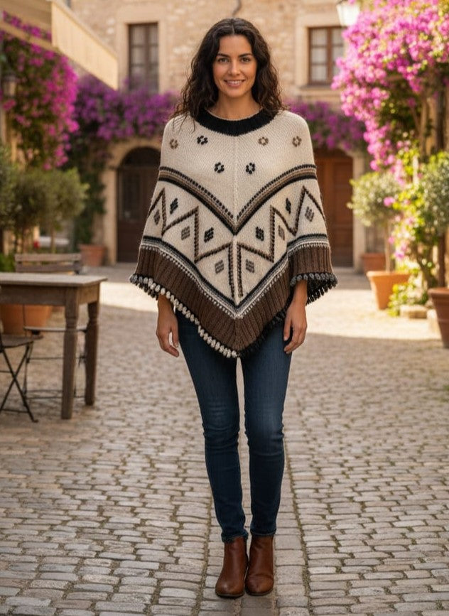 Vtg Factoria Perez Alpaca Poncho