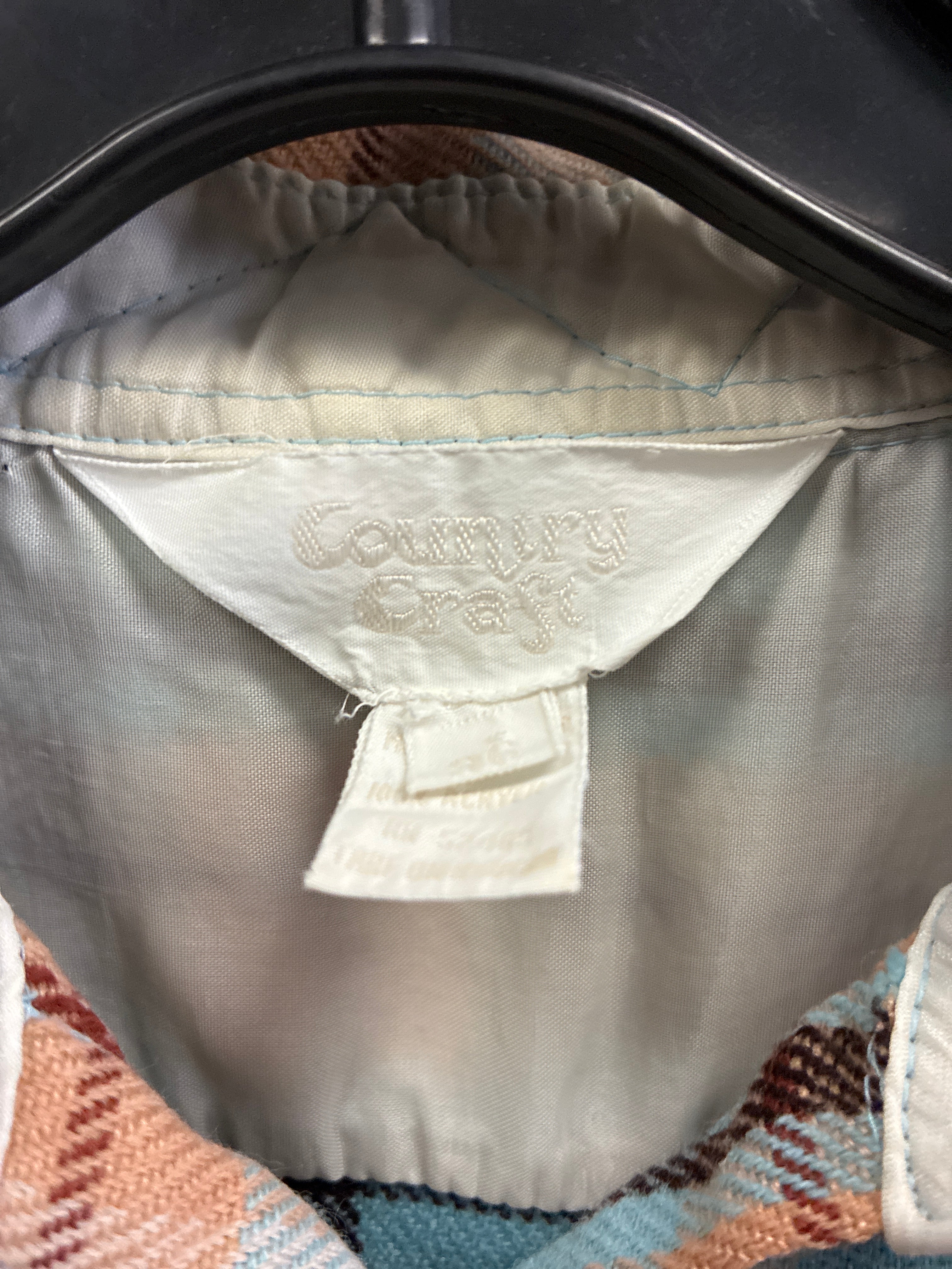 Vtg Country Craft Western Button Up