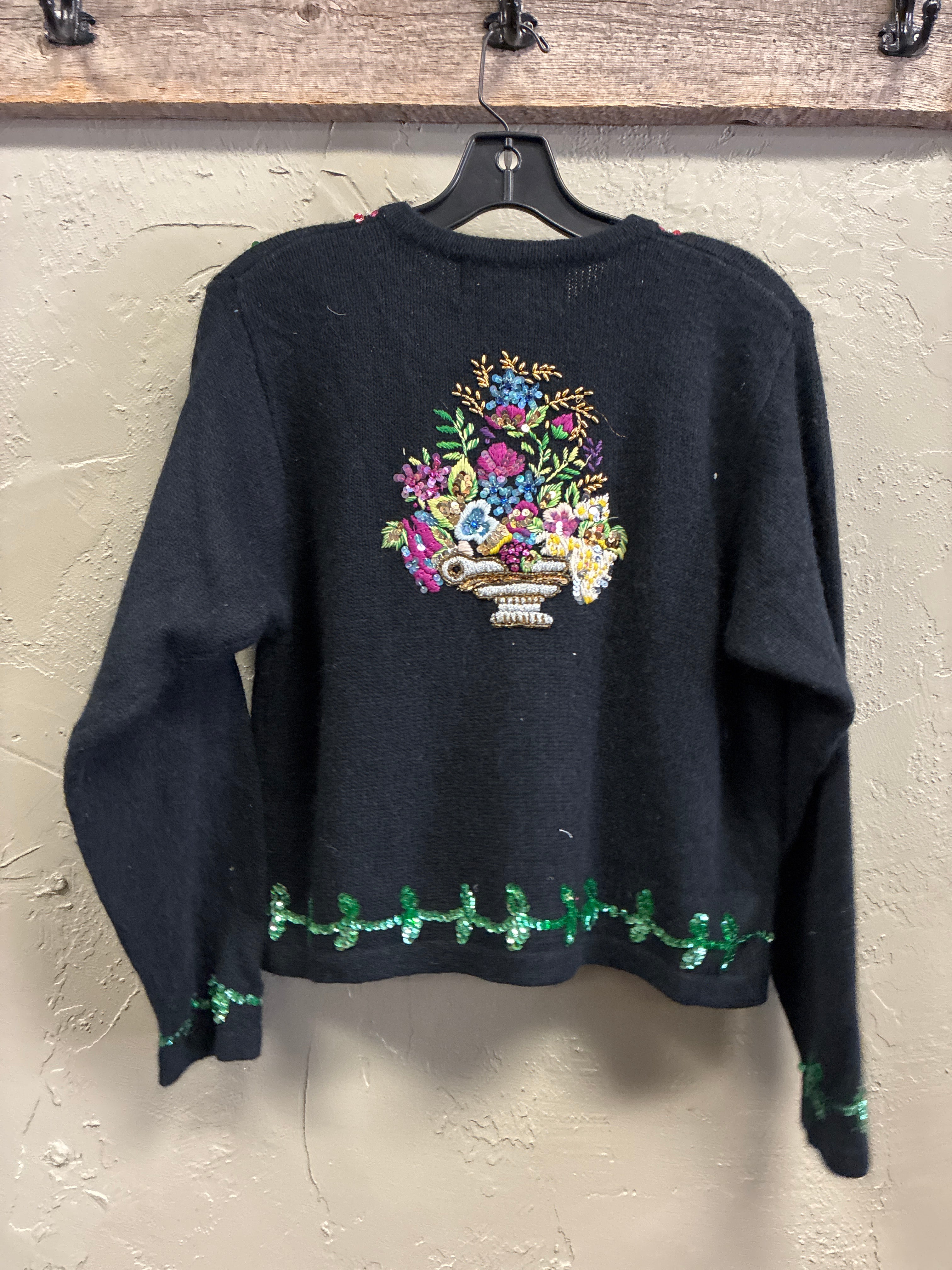 Vtg Forenza Embellished Sequin Cardigan