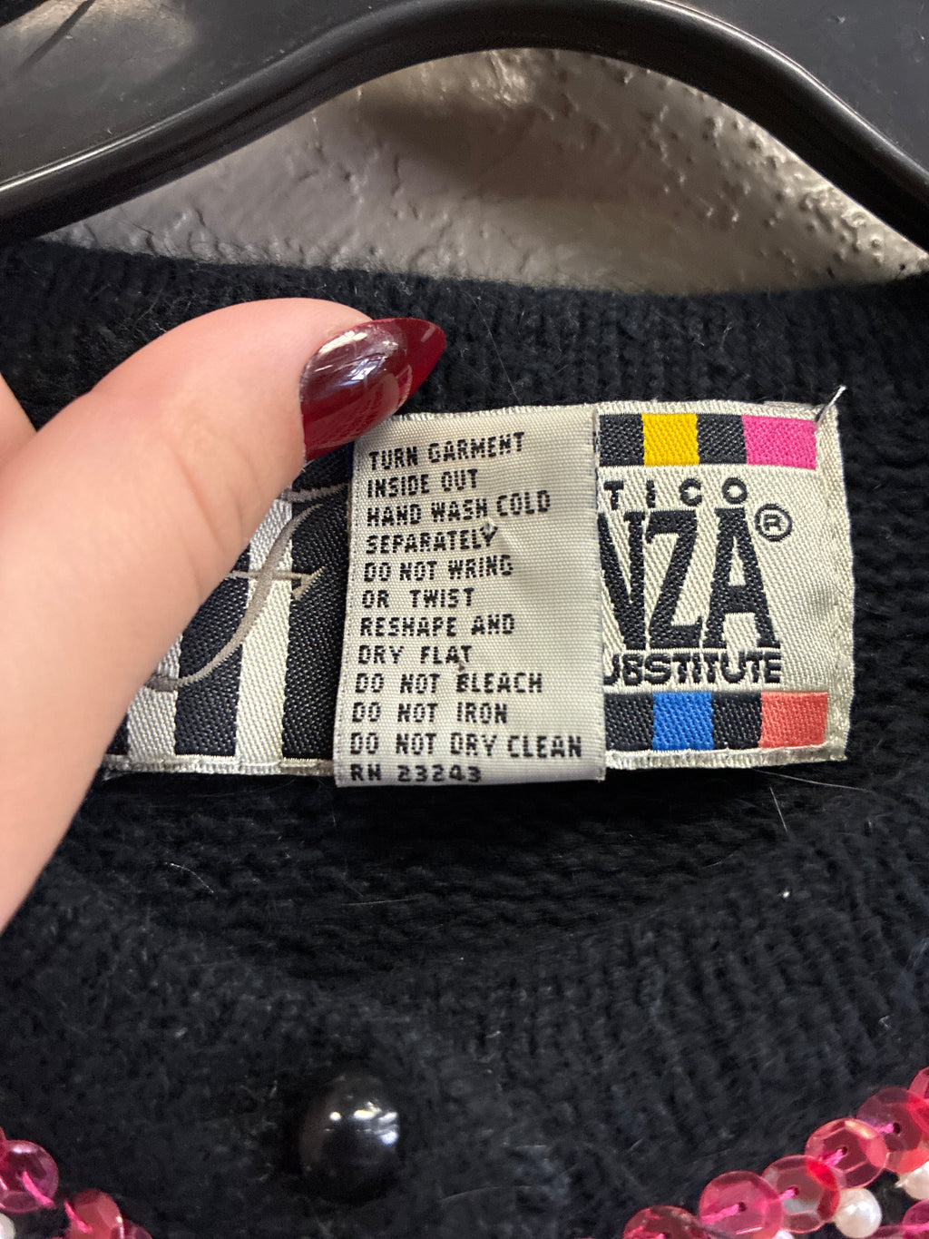 Vtg Forenza Embellished Sequin Cardigan