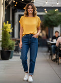 Yellow Short Sleeved Blouse