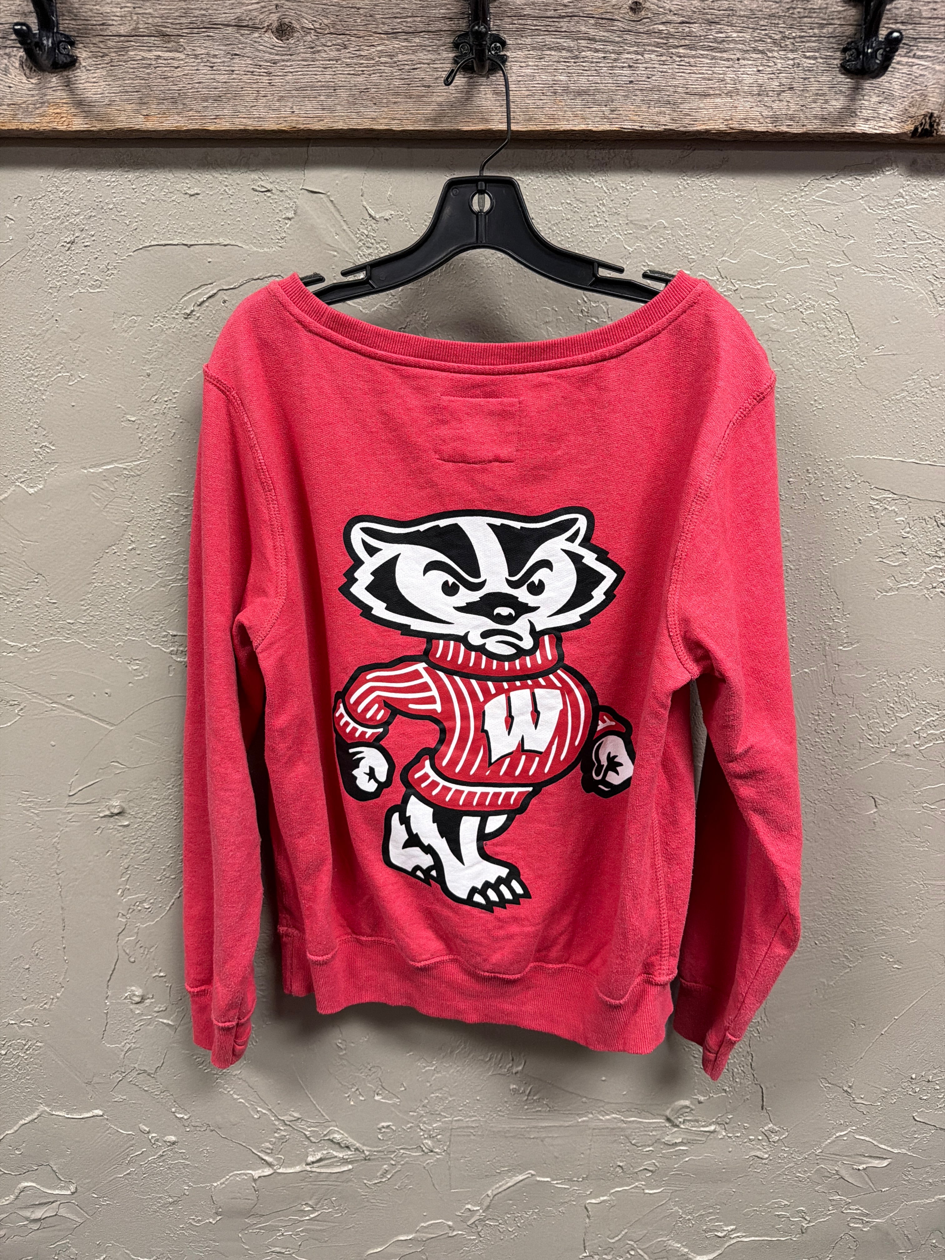 WI Badgers Boatneck Pullover