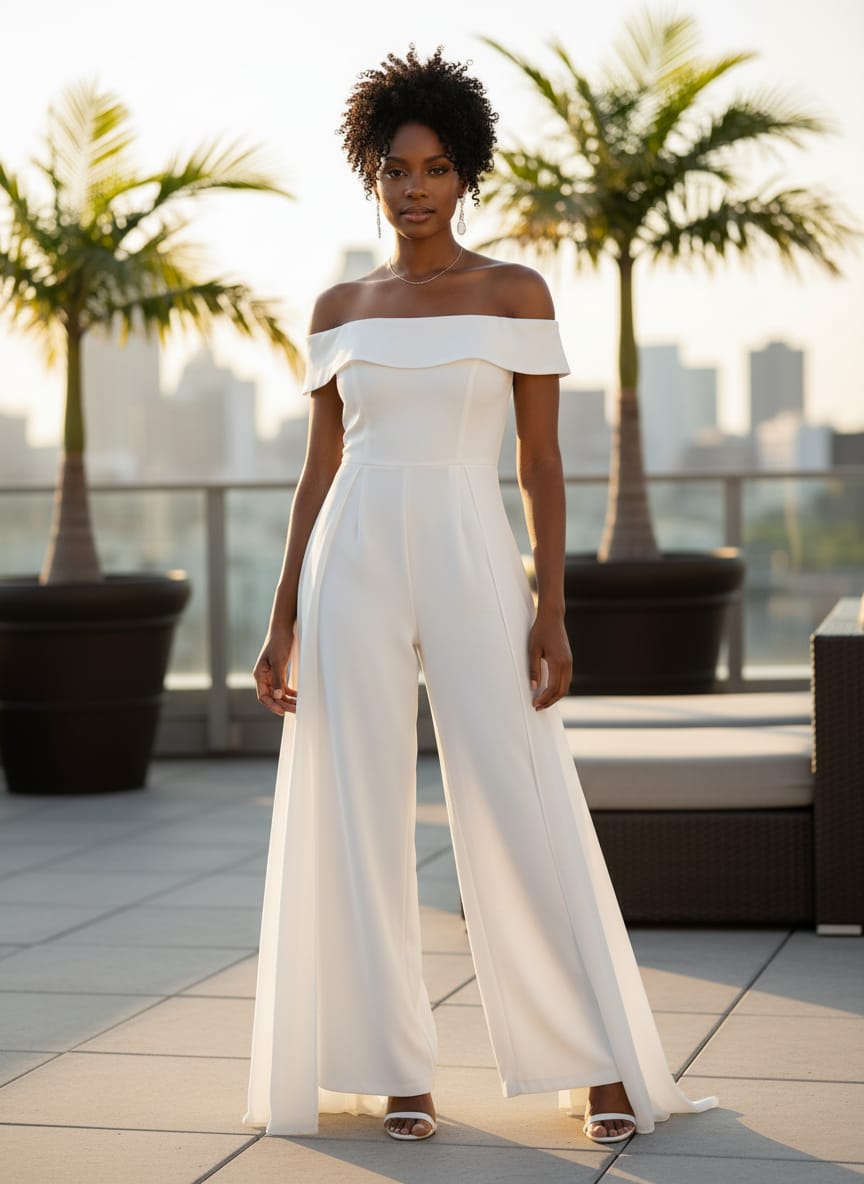 NWT Marina Walk-Through Crepe Jumpsuit (org$169)