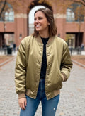 Vtg Lizwear Satin Bomber