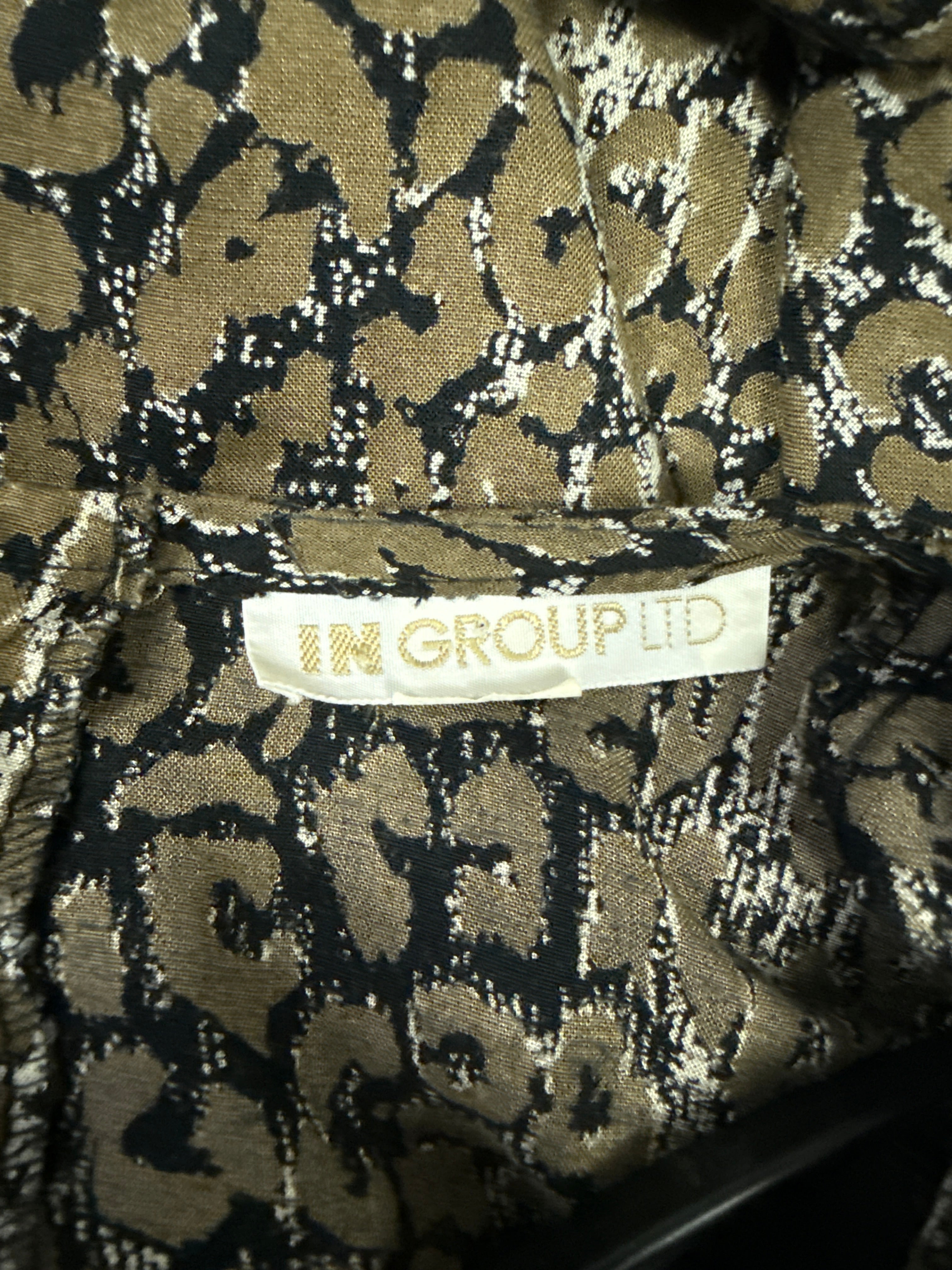Vtg In Group Animal Print Blouse