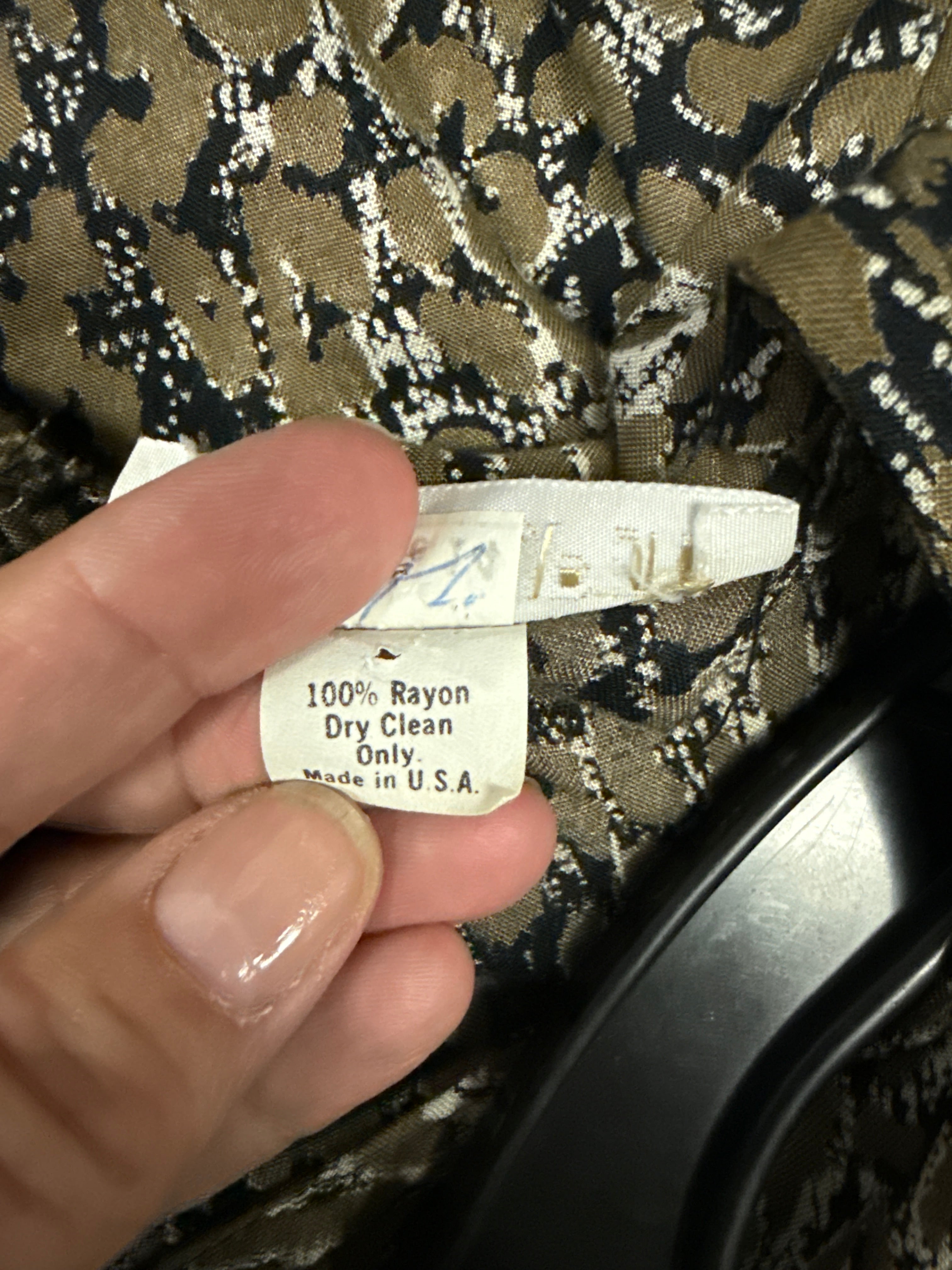 Vtg In Group Animal Print Blouse