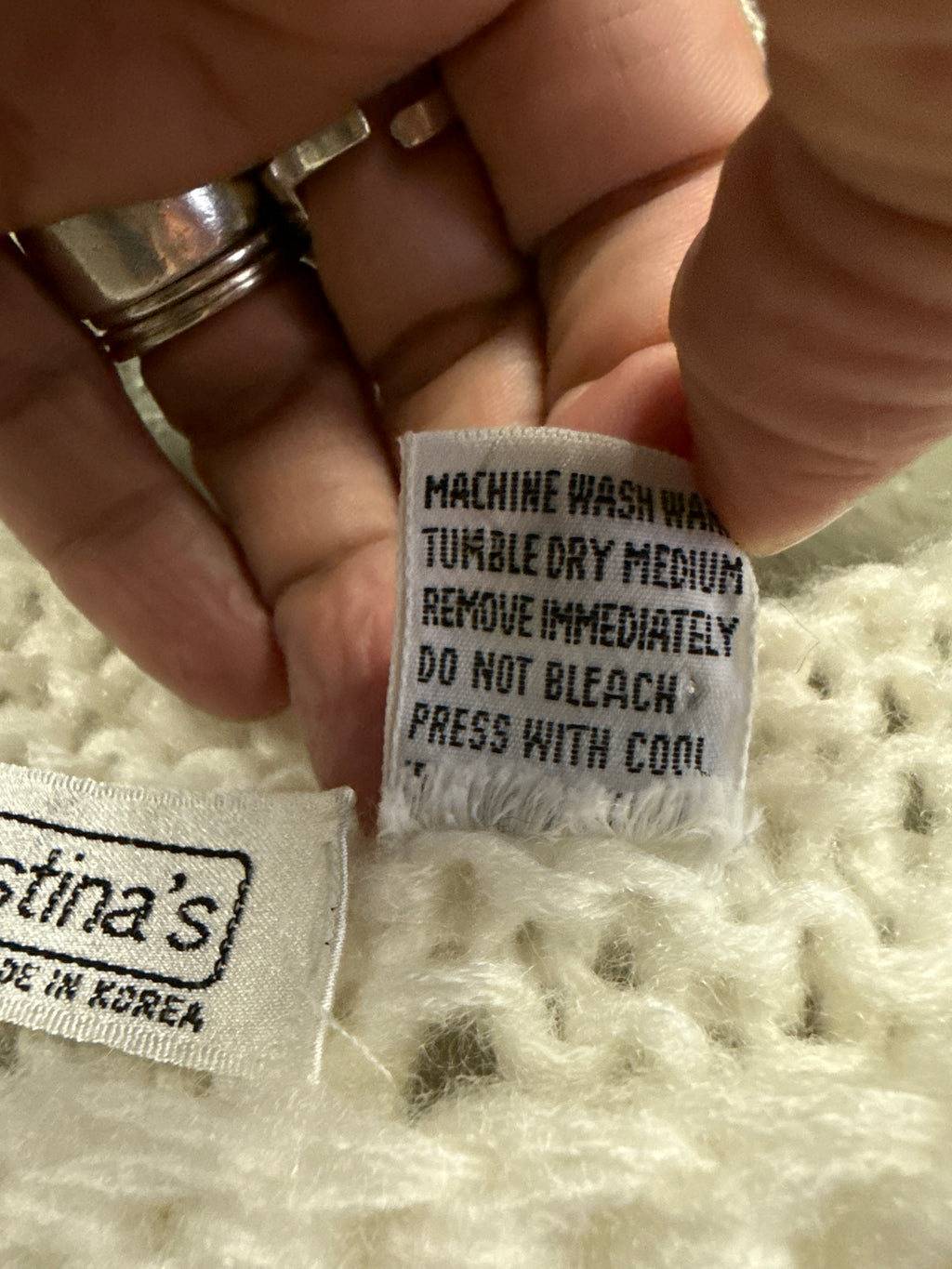 Vtg Cristinas Boat Neck Sweater