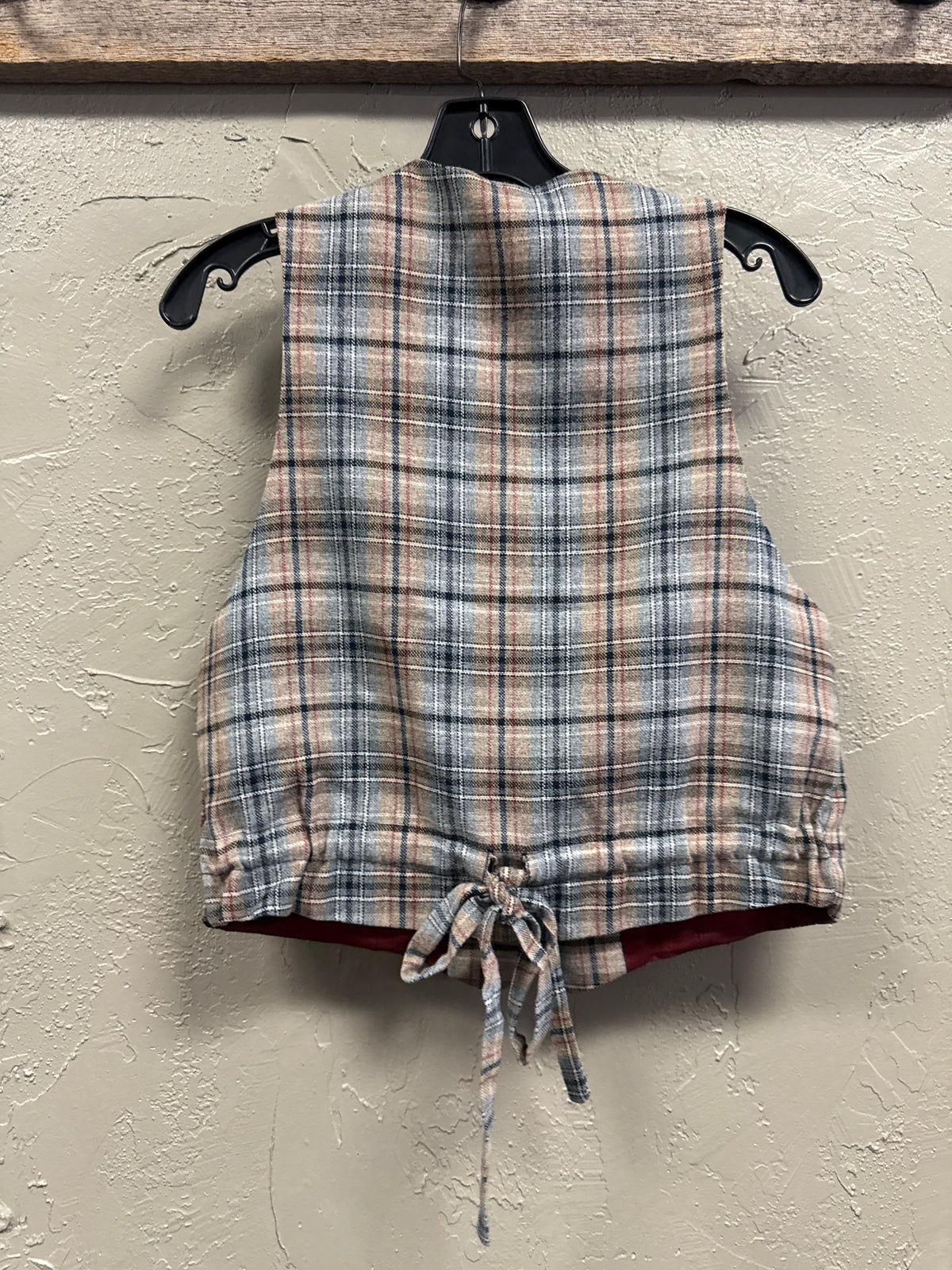 Vtg Wool Plaid Vest