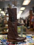 Vtg 80s Leather Slouch Boots