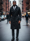 Vtg Towne Dbl-Breasted Trench Coat