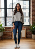 Townsen Leather Trim Sweater (org$129)