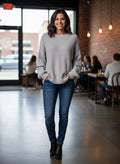 Fantastic Fawn Zip Accent Sweater