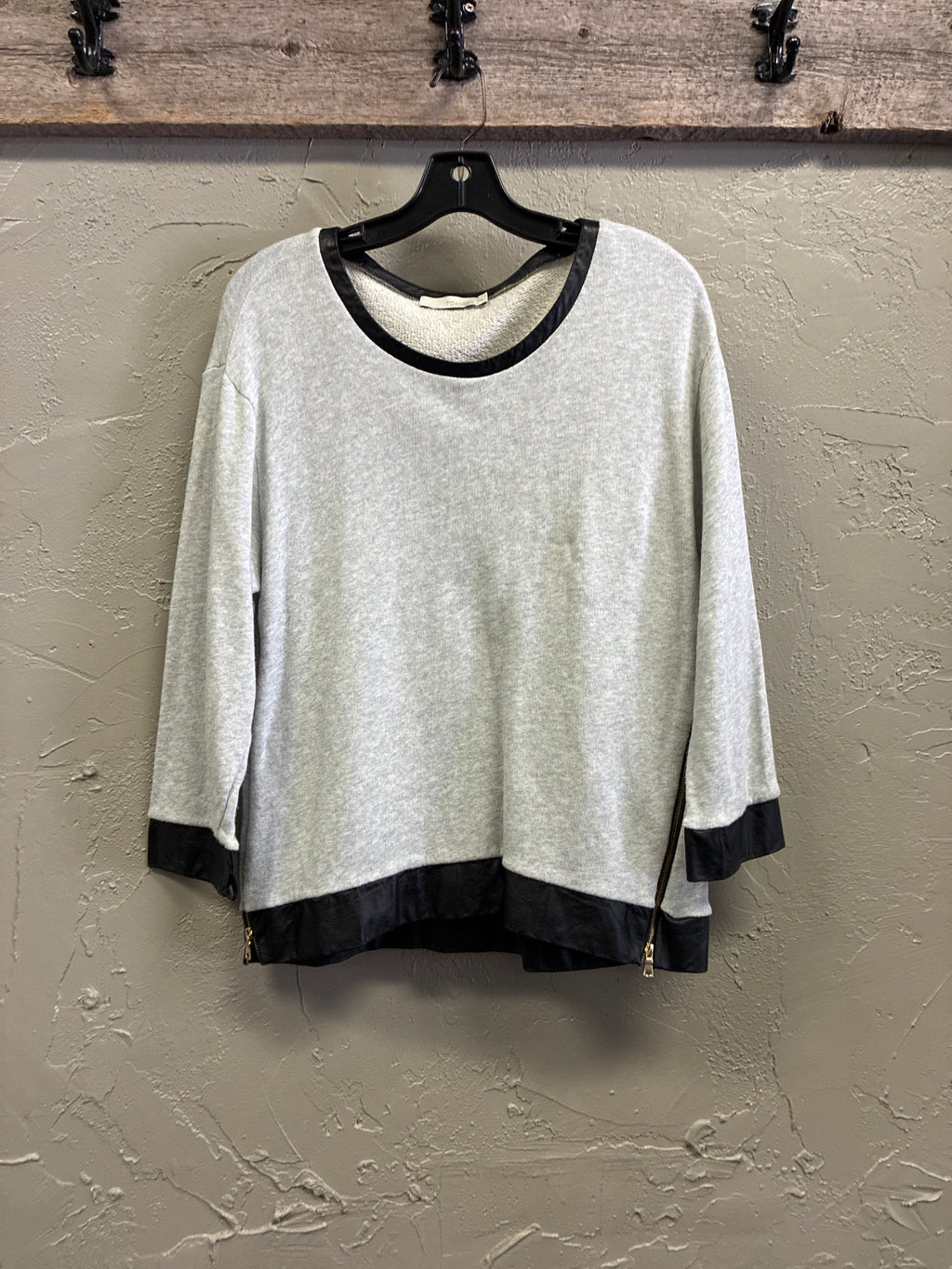 Townsen Leather Trim Sweater (org$129)