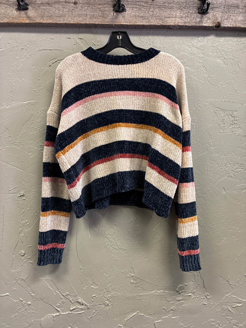 Hem & Thread Stripe Crop Sweater