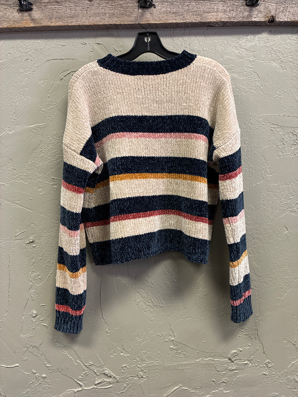 Hem & Thread Stripe Crop Sweater