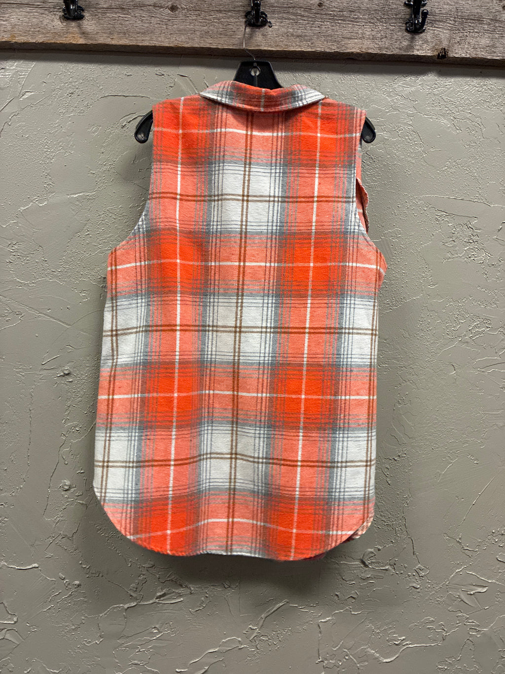 Sleeveless Flannel Shirt