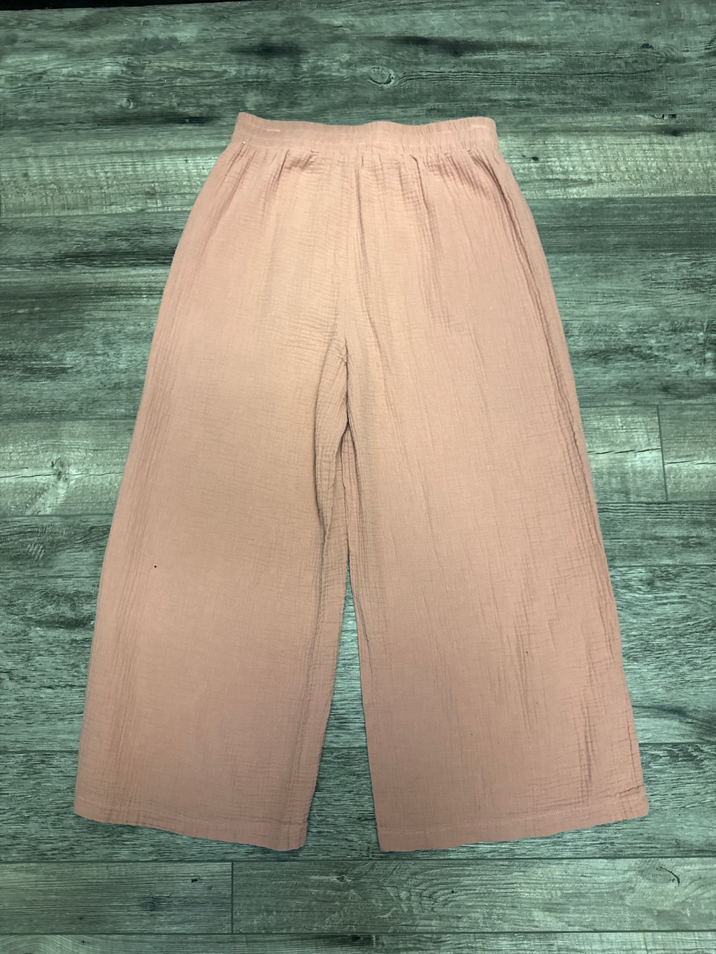 Cotton Gauze Wide-Leg Pant